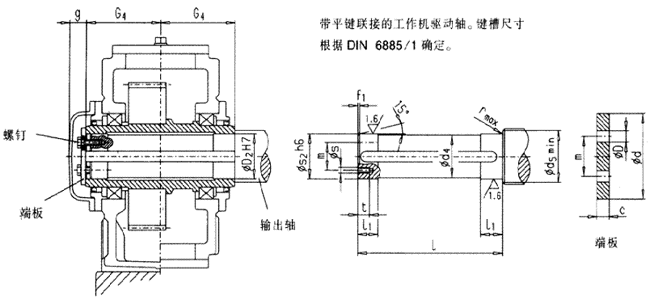 齒輪箱帶脹緊盤(pán)聯(lián)接的空心軸(類(lèi)型B2)