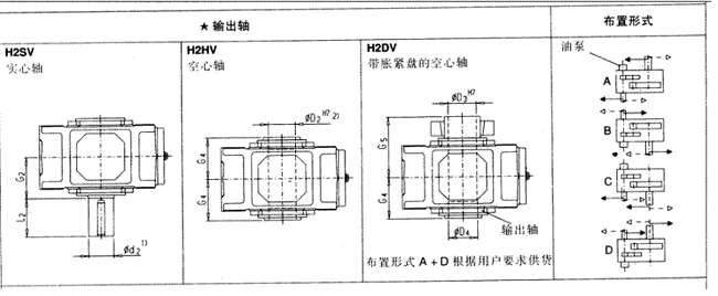 平行軸齒輪箱兩級(jí)傳動(dòng)立式安裝(類(lèi)型H2.V)