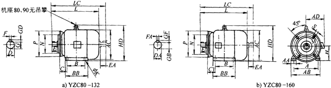 YZCϵеஐ늄әCγߴ磨H80160mm